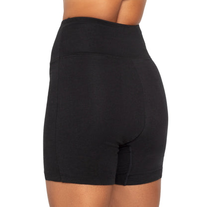 Black organic cotton underwear for heavy flows by The Period Company, featuring The Sleeper Period underwear design.