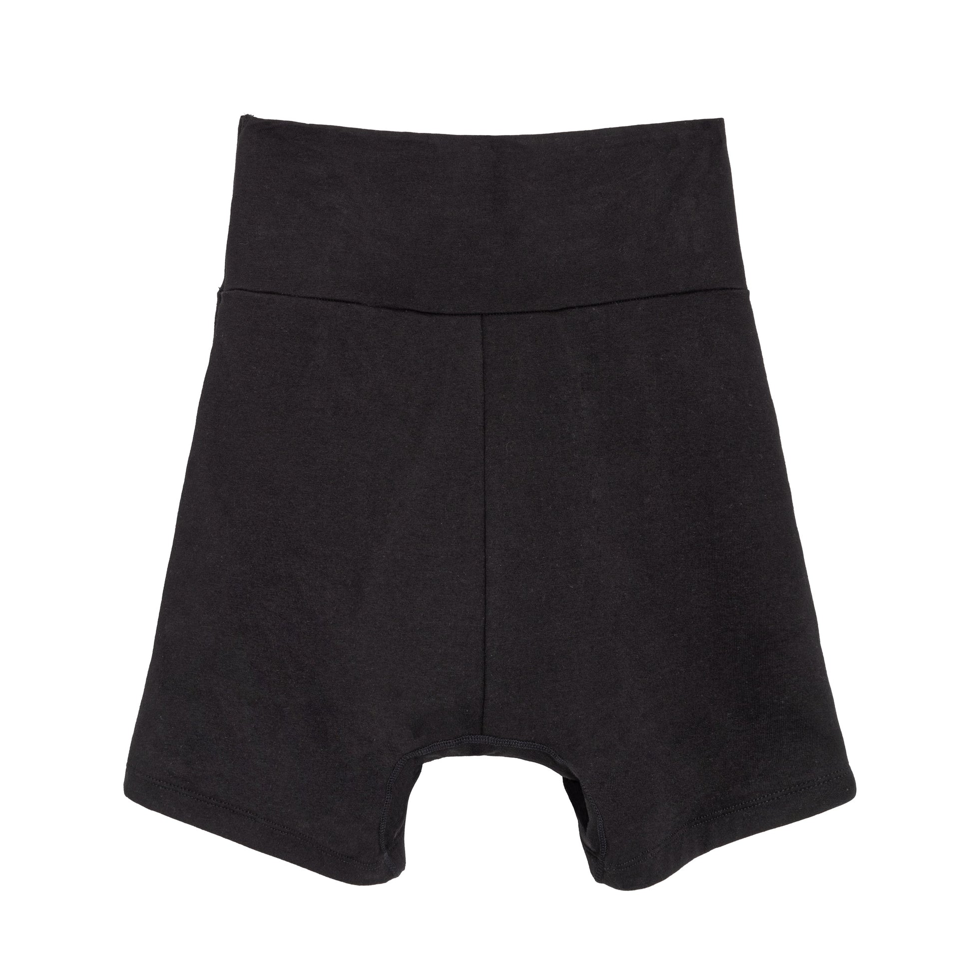 Black organic cotton underwear by The Period Company designed for heavy flows, featuring discreet, comfortable menstrual protection.