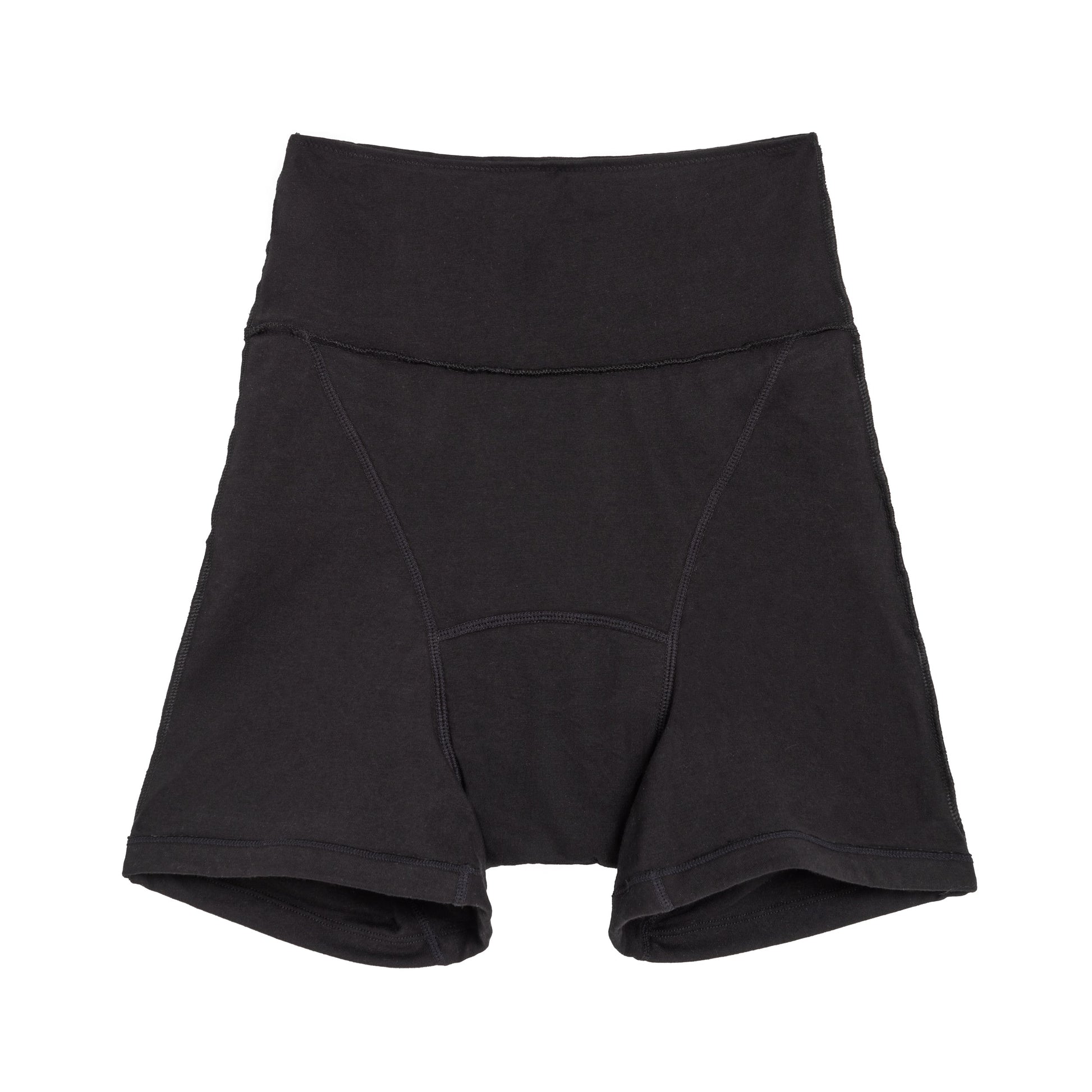 Black organic cotton underwear from The Period Company for heavy flows, The Sleeper Period underwear in XS size.