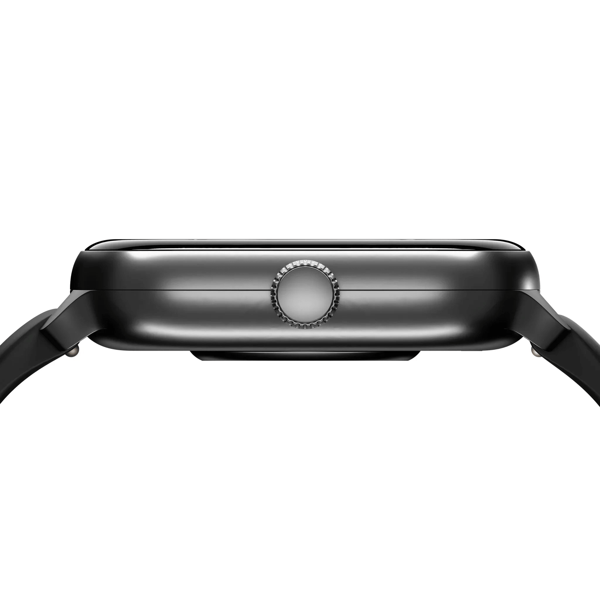 Tinymoose USA Tempo smartwatch with Bluetooth calling in sleek midnight black, featuring a digital display and fitness tracking.