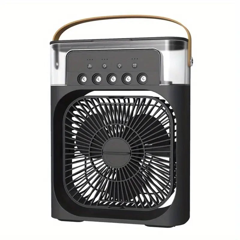 White portable TM humidifier fan and air conditioner, compact household air cooler with humidifying and cooling functions.