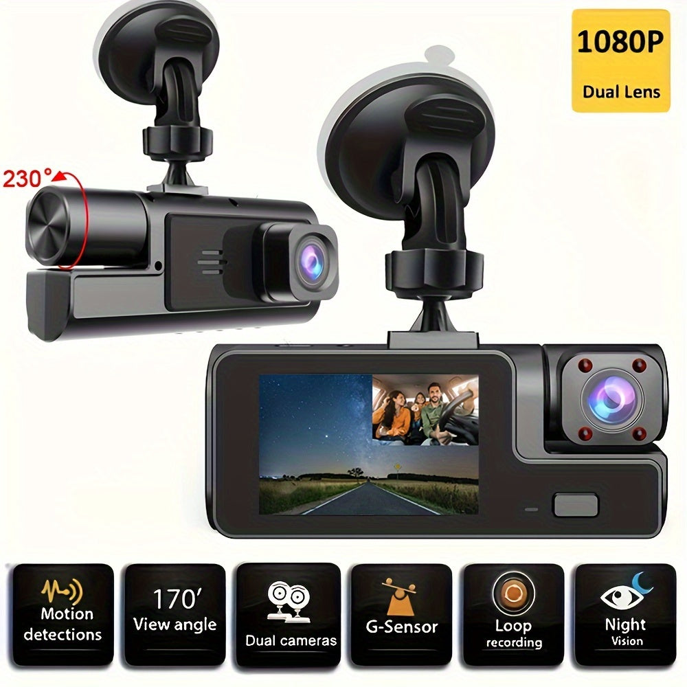 TM dash cam with 1080P night vision and G-sensor, compact security camera for home or business surveillance.
