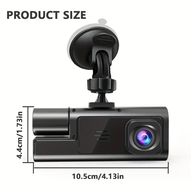 TM dash cam with 1080P night vision and G-sensor, compact security camera for home or business surveillance.