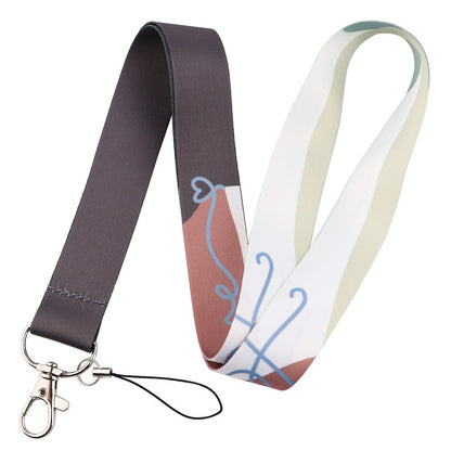 Multi-color gay mobile phone lanyard made of polyester ribbon by TrendDora, featuring vibrant, eye-catching design.