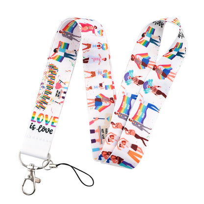 Multicolor TrendDora phone lanyard ribbon with a vibrant, stylish design for easy carrying and accessorizing your phone.