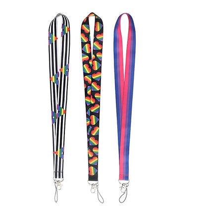 Multicolor TrendDora phone lanyard ribbon with adjustable strap and stylish design for secure phone carrying.