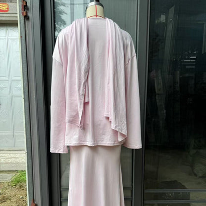 Two-Piece Modest Set with Attached Hijab (MS381)