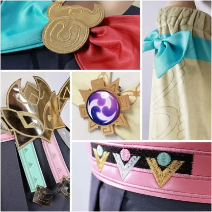 Varesa Genshin Cosplay Costume Set – Kawaii Skirt Wig Tail Outfit