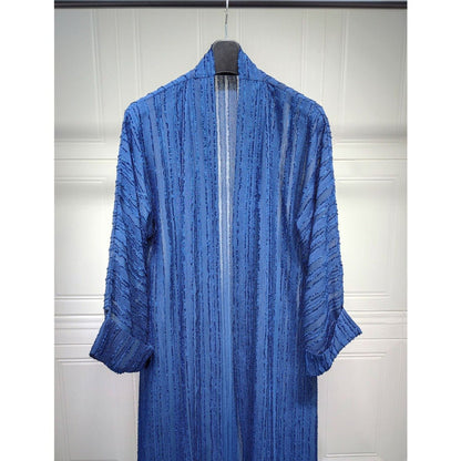 Vintage Knitted Cardigan Abaya | Modest Longline Open Front Jacket for Women (MOA217)