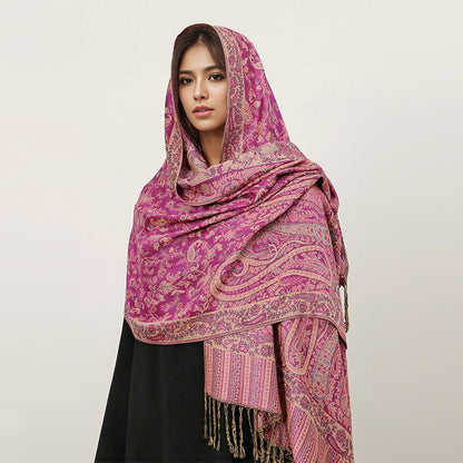 Vintage Shawl Cashew Flower Tassel Hijab (MH101)