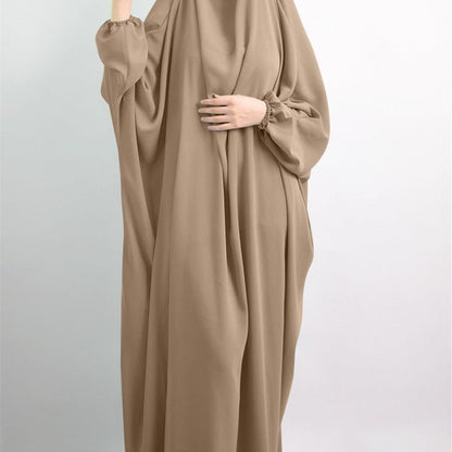 Viscose Niqab Attached 1-Piece Plain Jilbab (MJ005)