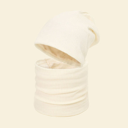 Warm Knit Beanie with Looped Scarf Set (MAC299)