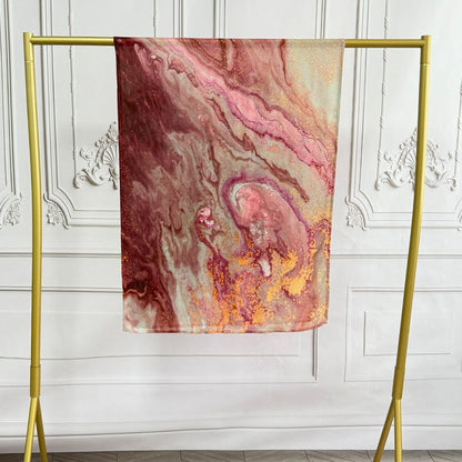 Watercolor Artistic Cotton Hijab with Painted Floral Motifs (MH144)