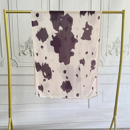 Watercolor Artistic Cotton Hijab with Painted Floral Motifs (MH144)