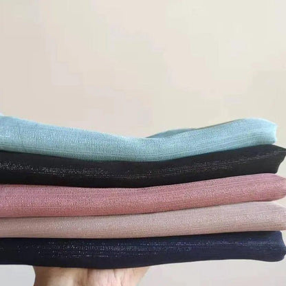 Women's hijab in Solid Color with Silver Silk Bronzing (MH022)