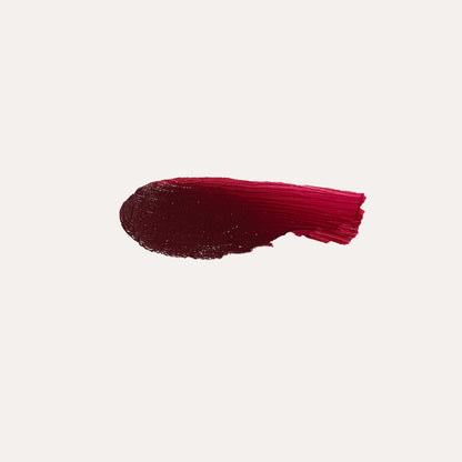 YENSA Super Serum Silk Buildable Cream Blush in Moody Mauve, showing smooth, blendable cream blush on a model's cheek.