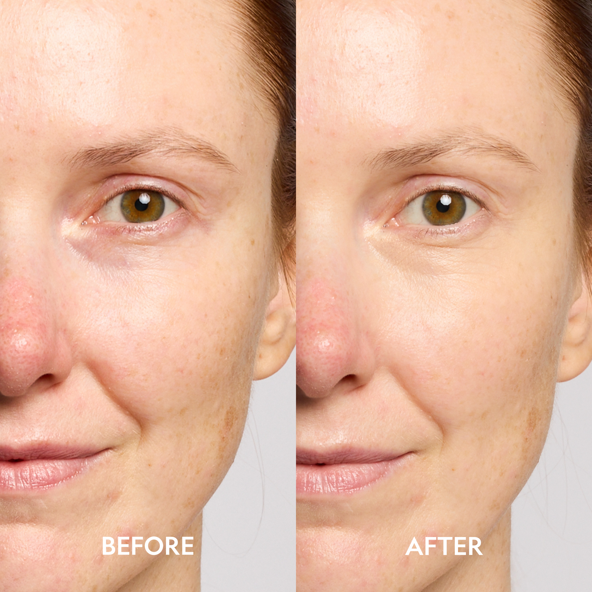 YENSA Super Bright Dark Circle Serum Peptide Corrector in a sleek eye corrector bottle with a white and silver design.
