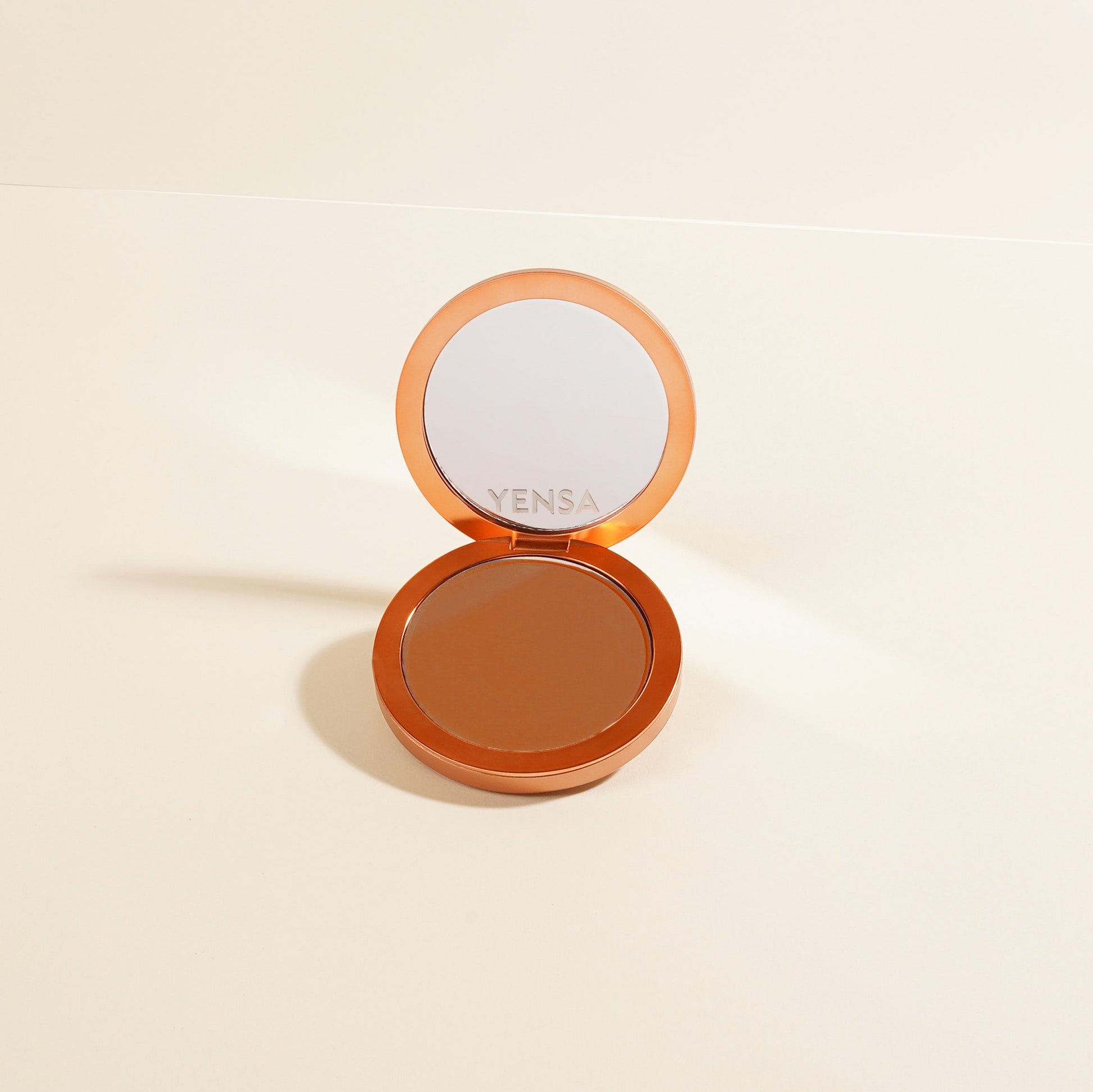 YENSA Super Serum Silk Matte Powder Peptide Foundation in fair shade, smooth and natural finish on the skin.