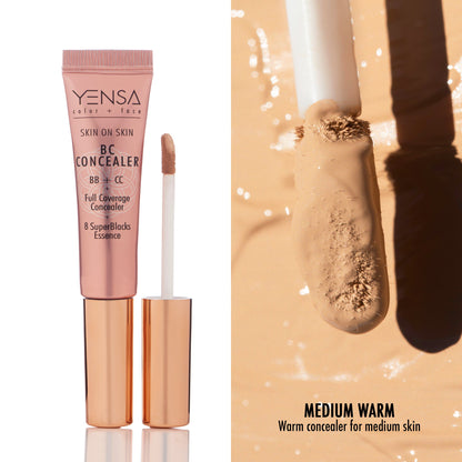 YENSA Super Serum Silk Concealer makeup tube in fair shade, featuring smooth, lightweight formula for flawless coverage.