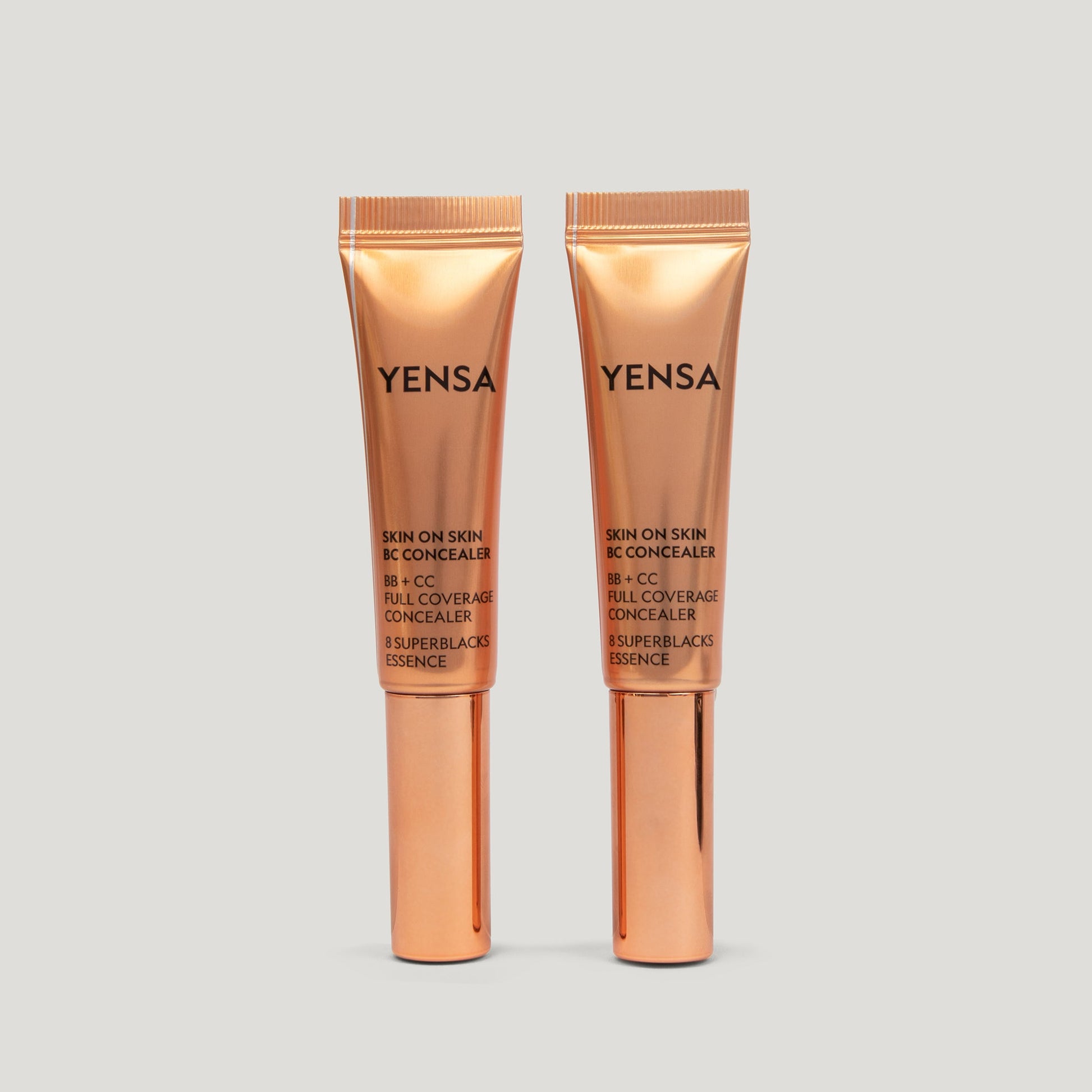 YENSA Skin On Skin BB + CC Full Coverage Hyaluronic Serum Concealer in fair cool shade, makeup product for flawless skin.