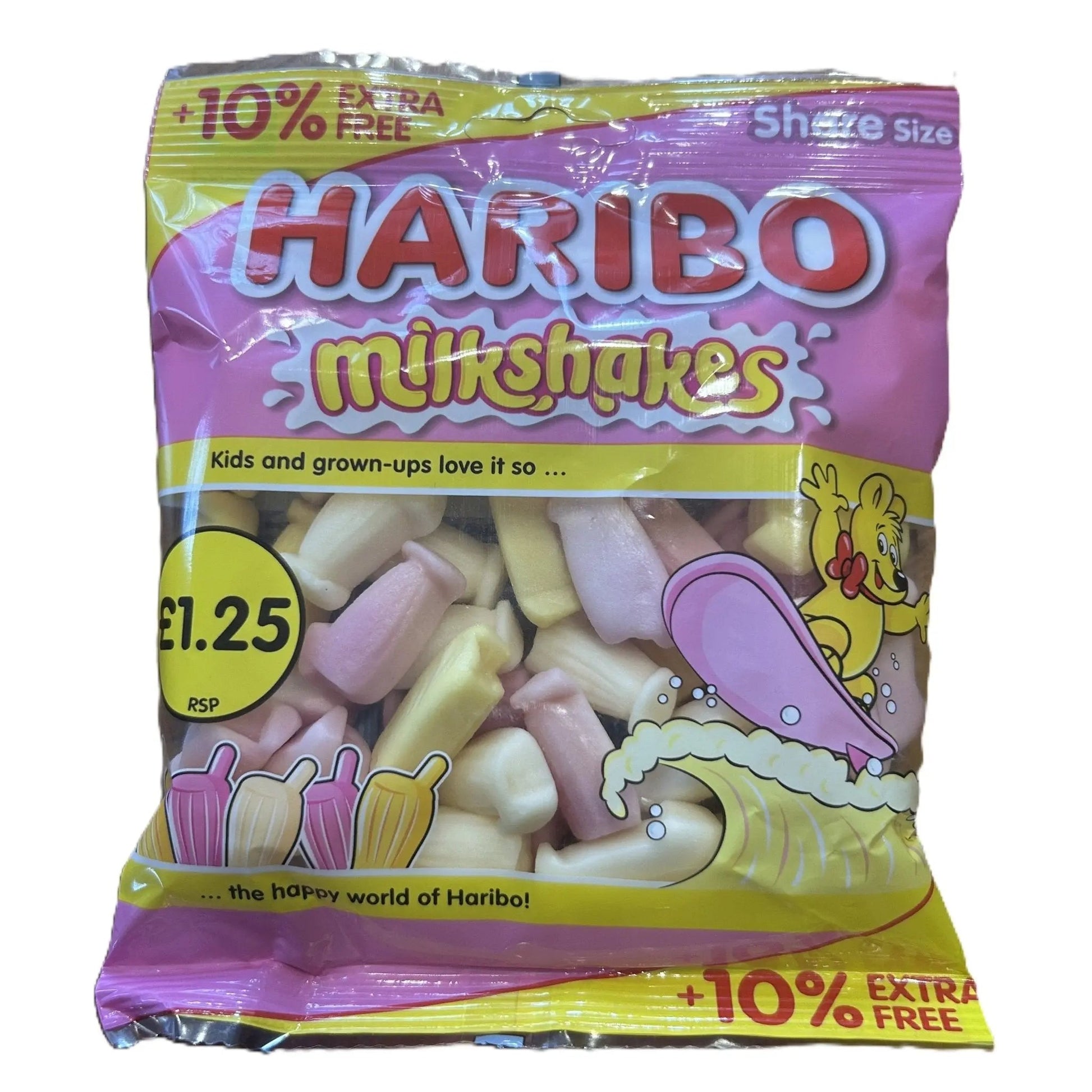 Haribo Milkshakes candy from Yum At Hart, colorful gummy sweets in milkshake shapes and bright packaging.