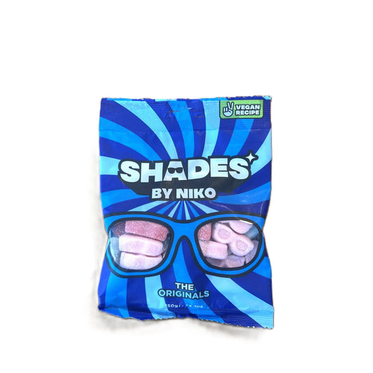 Assorted mixed candies from Shades by Niko The Originals in a 150g Yum At Hart package, colorful and tempting for candy lovers.