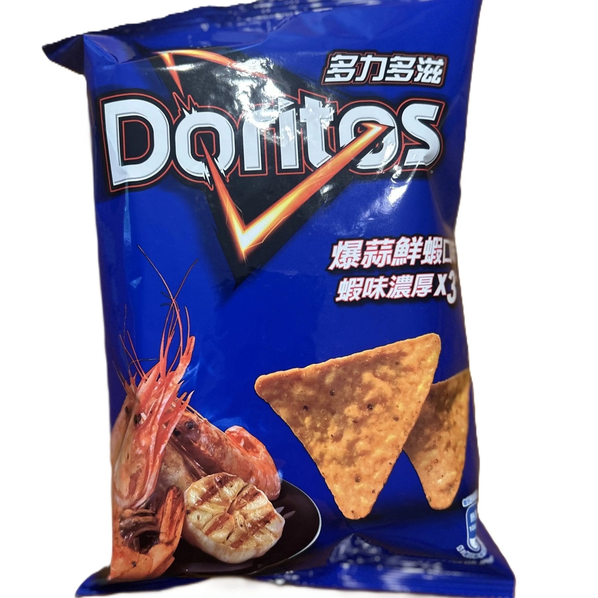 Yum At Hart Doritos Garlic Shrimp Flavor seafood-infused potato chips in a 190g bag, showcasing the crispy chips with garlic and shrimp flavor.
