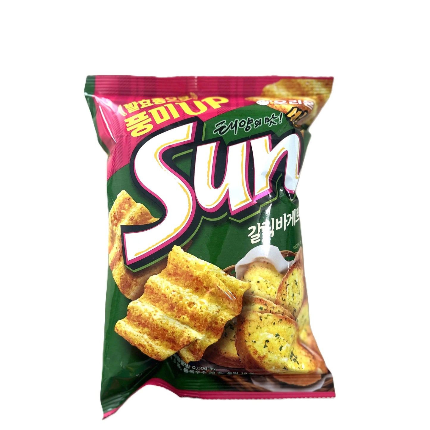 Yum At Hart Sun Chips Garlic Baguette crunchy multigrain chips in a 70g bag, showing golden chips with garlic flavor.