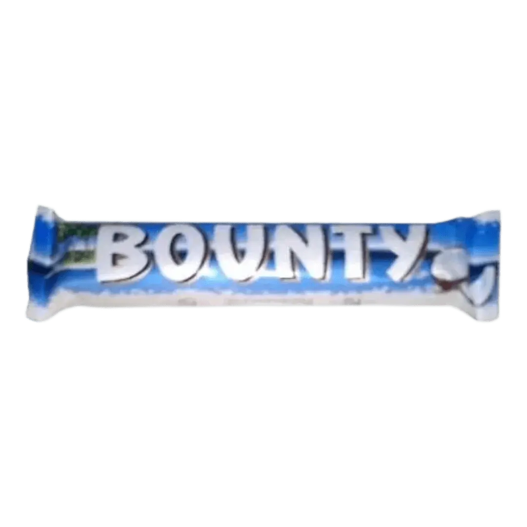 Yum At Hart Bounty Bar with coconut and milk chocolate, 57g, showing the chocolate-covered coconut candy bar from Finland