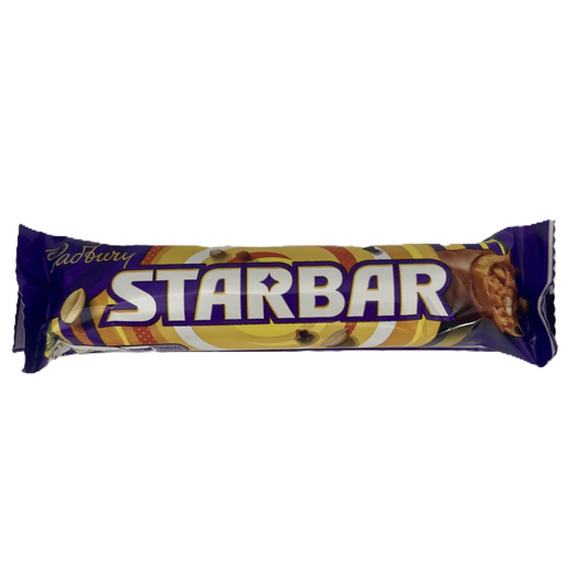 Cadbury Starbar chocolate bar with honeycomb and caramel filling, by Yum At Hart, shown in 40g UK packaging.