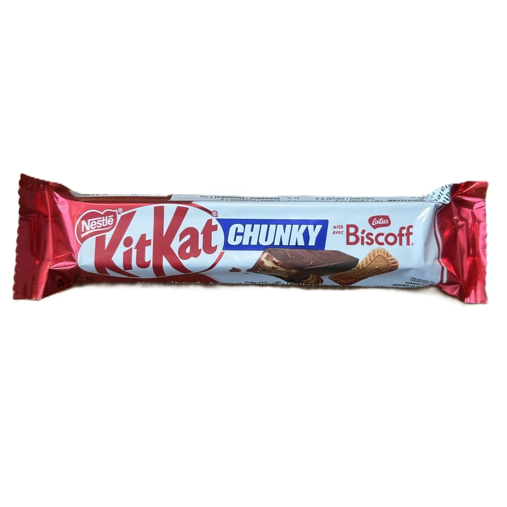 Yum At Hart KitKat Chunky with Biscoff chocolate wafer bar, creamy milk chocolate coated, 42g, Canada