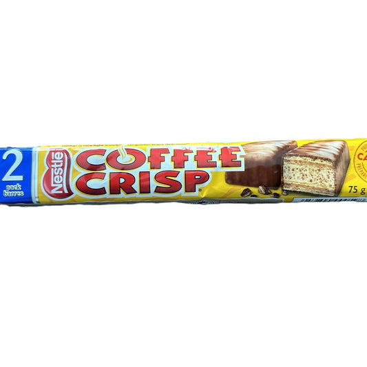 Yum At Hart Nestlé Coffee Crisp King Size chocolate bar showing the crispy coffee-flavored chocolate with Nestlé branding.