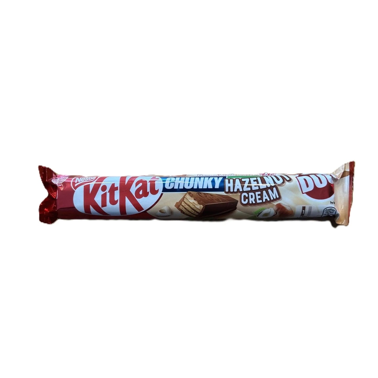 Yum At Hart KitKat Hazelnut Cream Duo chocolate wafer bar with dual hazelnut and cream flavors, 45g, UK edition