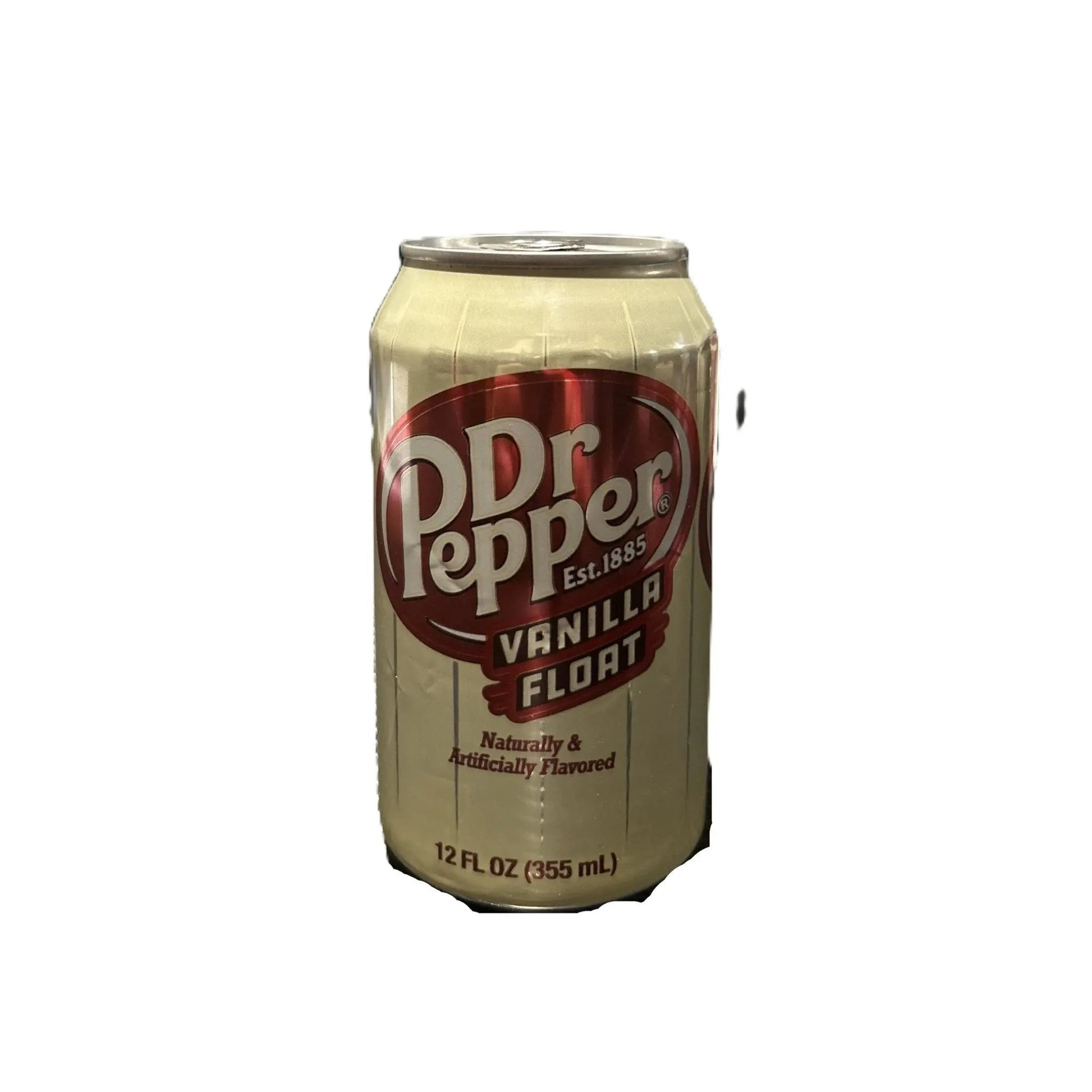 Yum At Hart Dr. Pepper Vanilla Float 375mL can featuring classic cola with a creamy vanilla twist, cold and ready to enjoy.