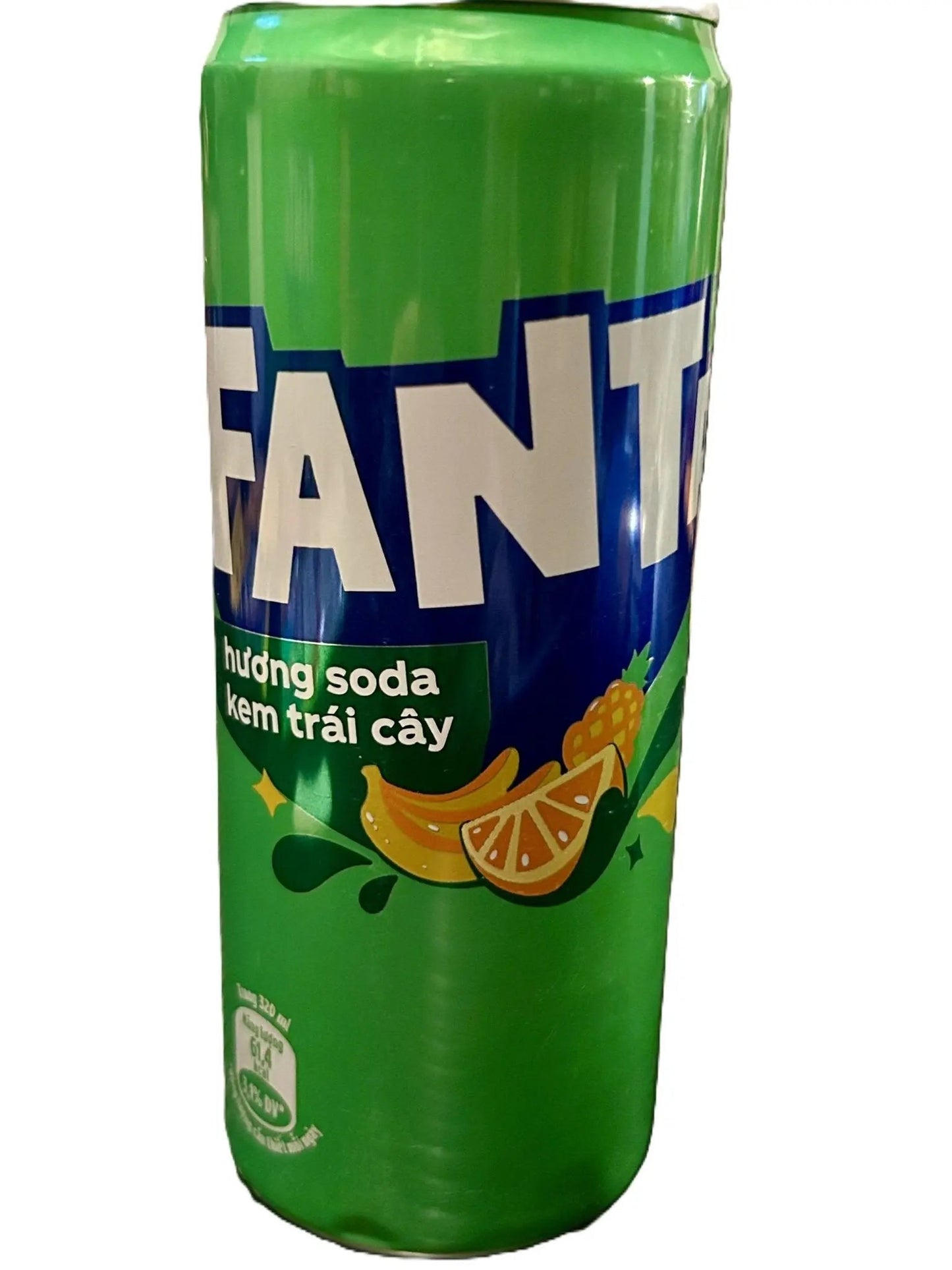 Fanta Cream Soda can by Yum At Hart, 320mL soft drink with smooth, sweet cream flavor, visible on the can in the image.
