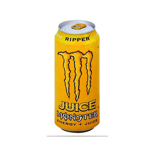 Monster Energy Ripper Tropical Juice and Energy Blend 500mL can from Yum At Hart, featuring vibrant tropical fruit design.