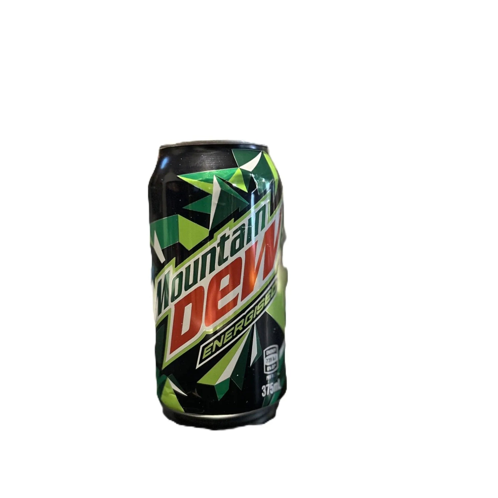 Yum At Hart Mountain Dew Energised citrus flavored caffeinated soft drink in 375mL can, Australian packaging