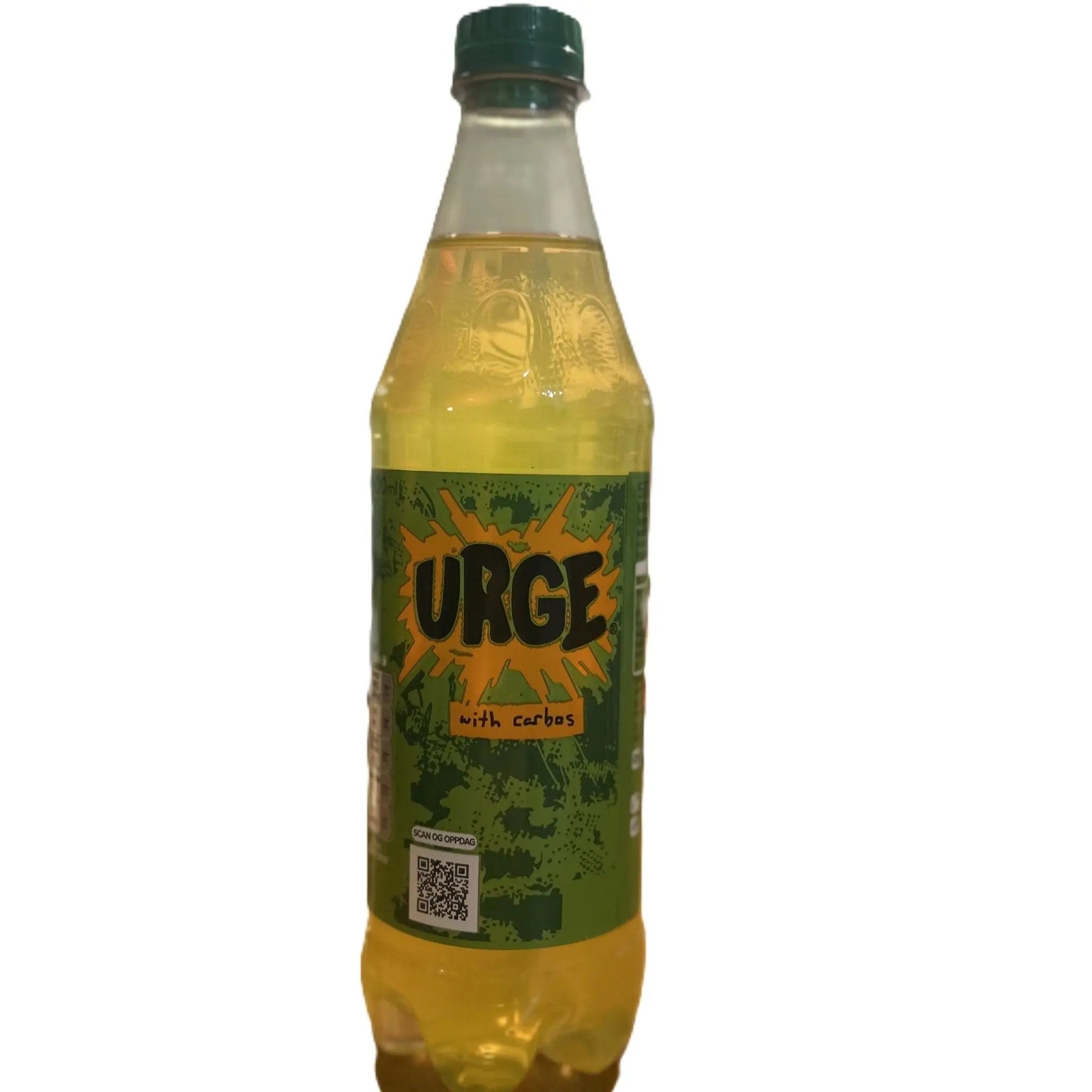 Yum At Hart Urge Citrus-Flavored Soda 500mL bottle, vibrant orange drink with citrus slices on the label.