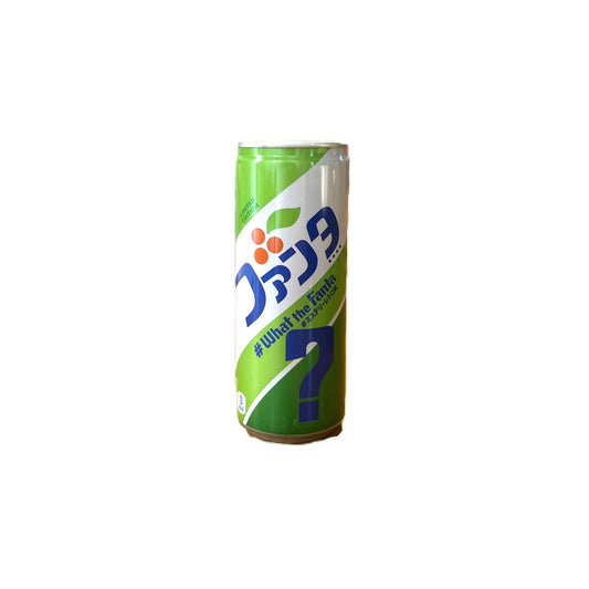 Limited edition Japan Fanta mystery flavor drink can by Yum At Hart with colorful design and vibrant branding.